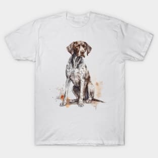 Shorthaired Pointer Watercolor Style T-Shirt